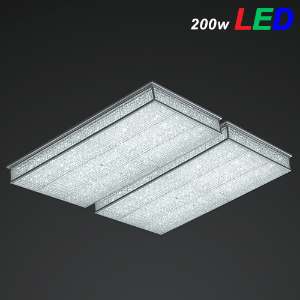 아이스 LED 크리스탈 거실등 200W 4단계 밝기 조절, 리모컨포함