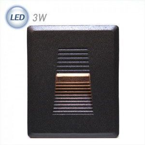 4301 LED 사각 계단매입 3W(흑색) (실외등)