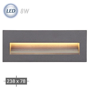 LED 250 외부 계단매입 (그레이) 8W