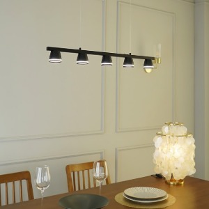 LED 포인트 5등 인테리어 조명 식탁등(블랙)